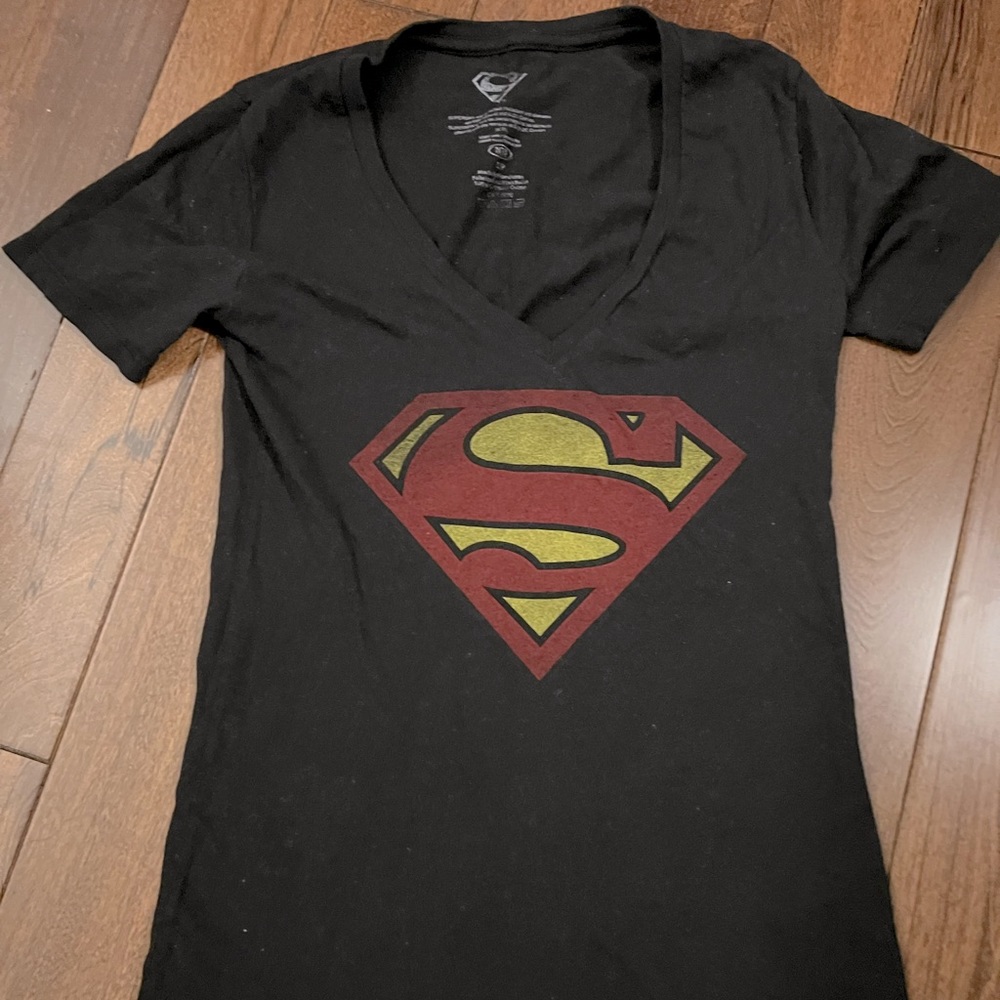 Marvel fan superman black T-Shirt!